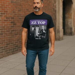 ZZ Top 2021 Band Tour T-Shirt A Celebration With‎ ZZ Top Black Unisex XL